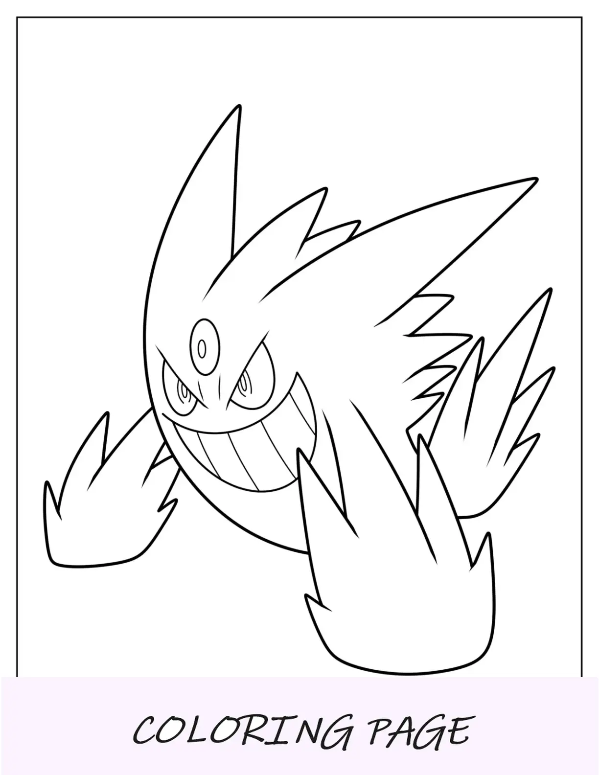 Mega Gengar para colorir voando