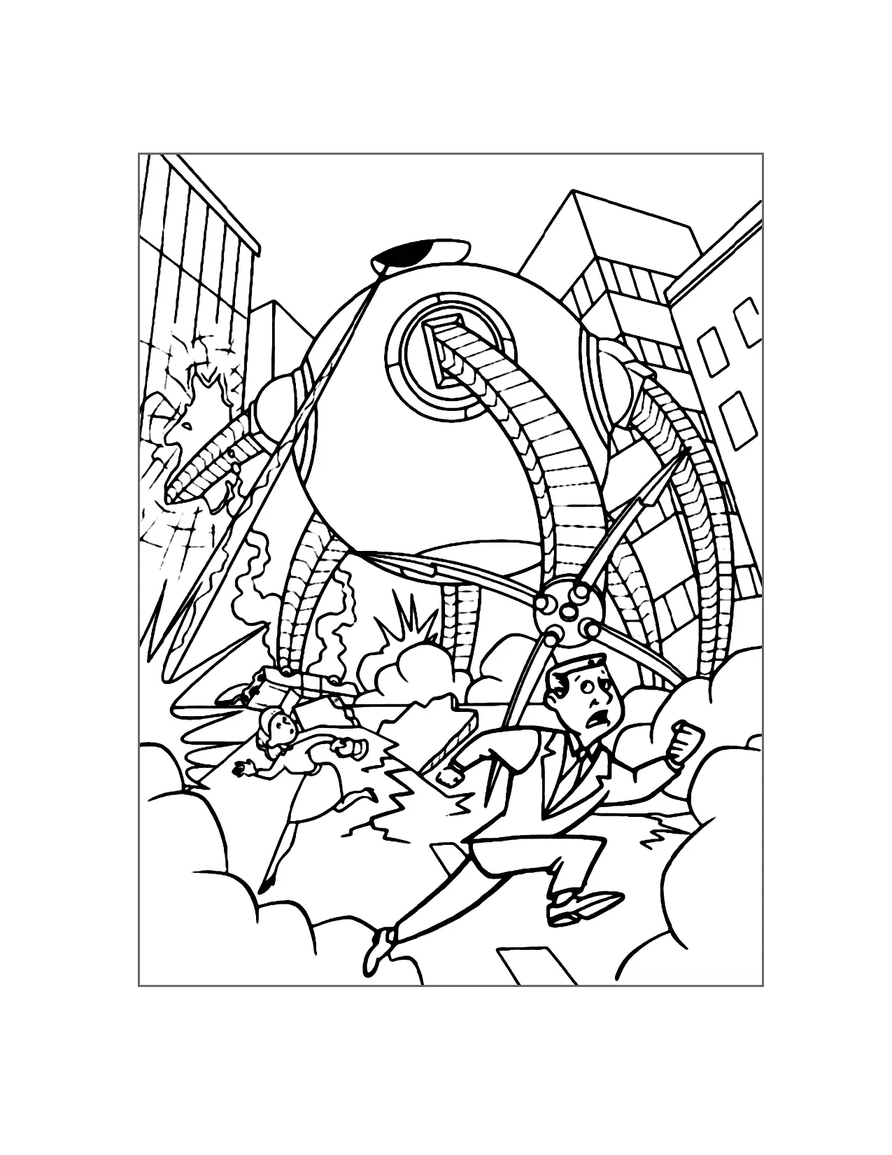Omnidroid Incredibles Coloring Page