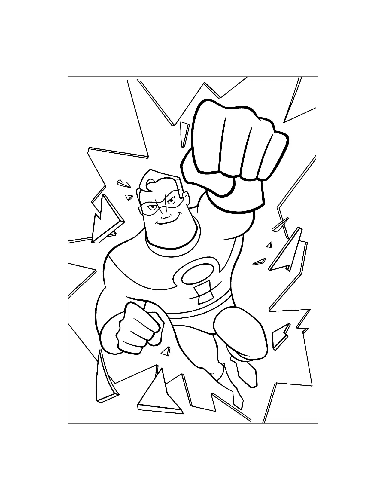 Mr Incredible Hero Coloring Page