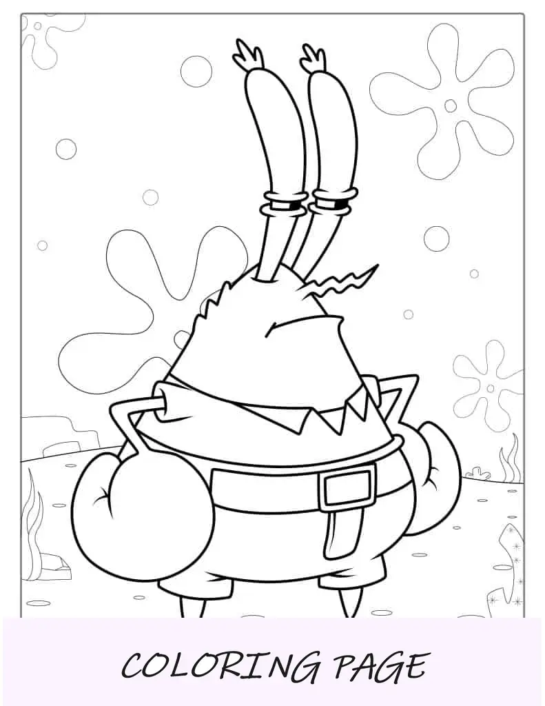 Imagem para colorir do Sr. Siriguejo