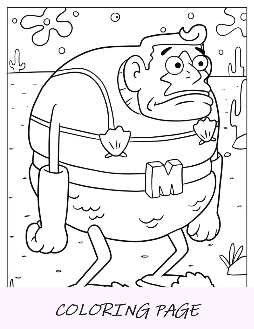Desenho do Bob Esponja para colorir Homem Sereia