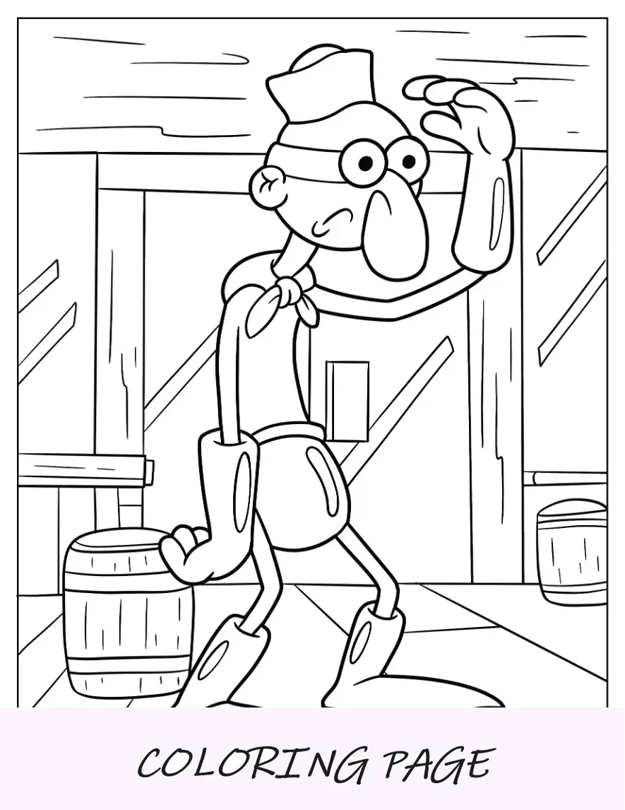Página para colorir do Bob Esponja do Barnacle Boy