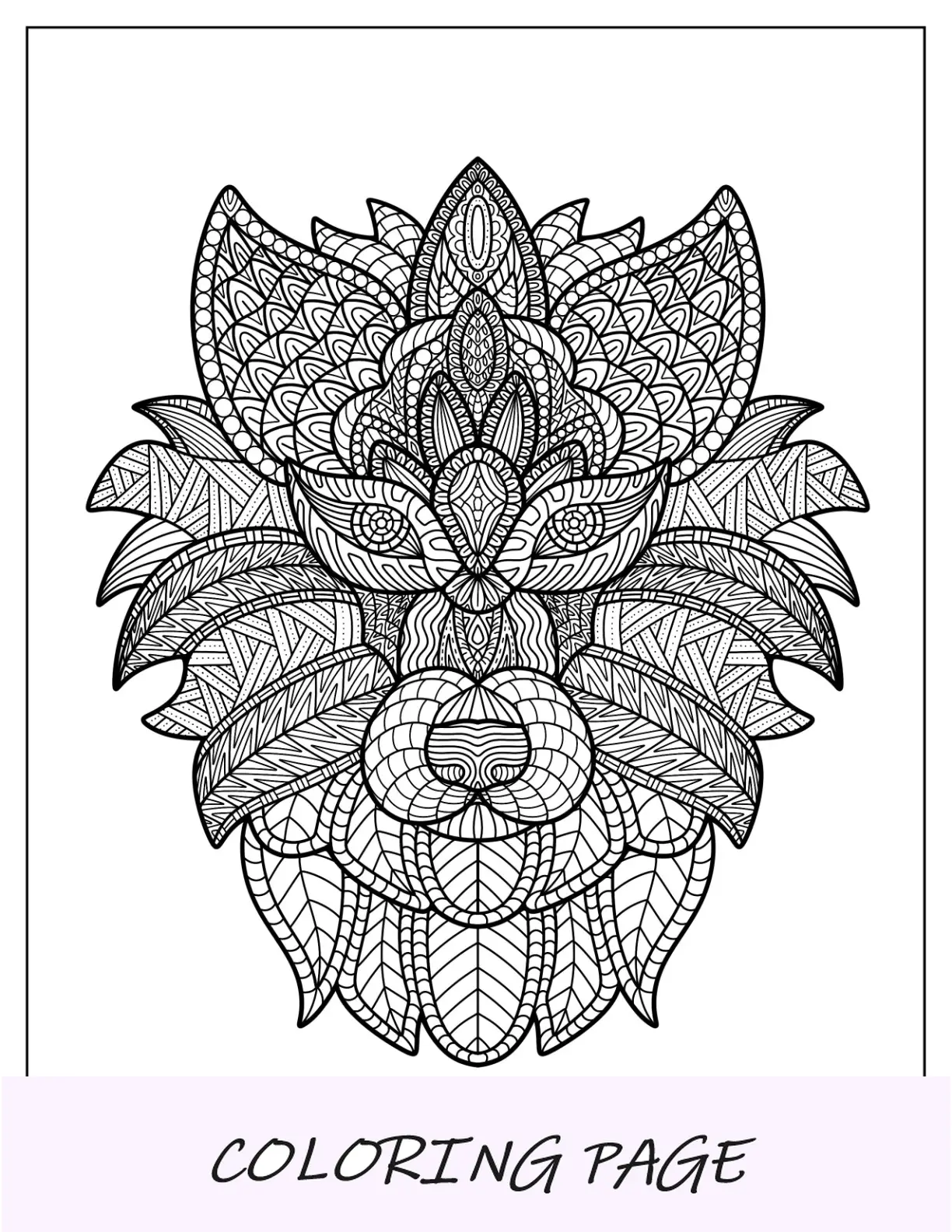 Wolf-Malseite mit Mandala