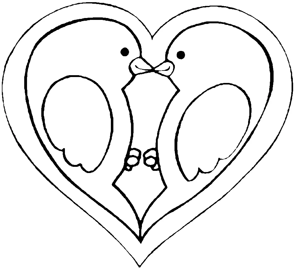 Doves Love Birds Coloring Pages