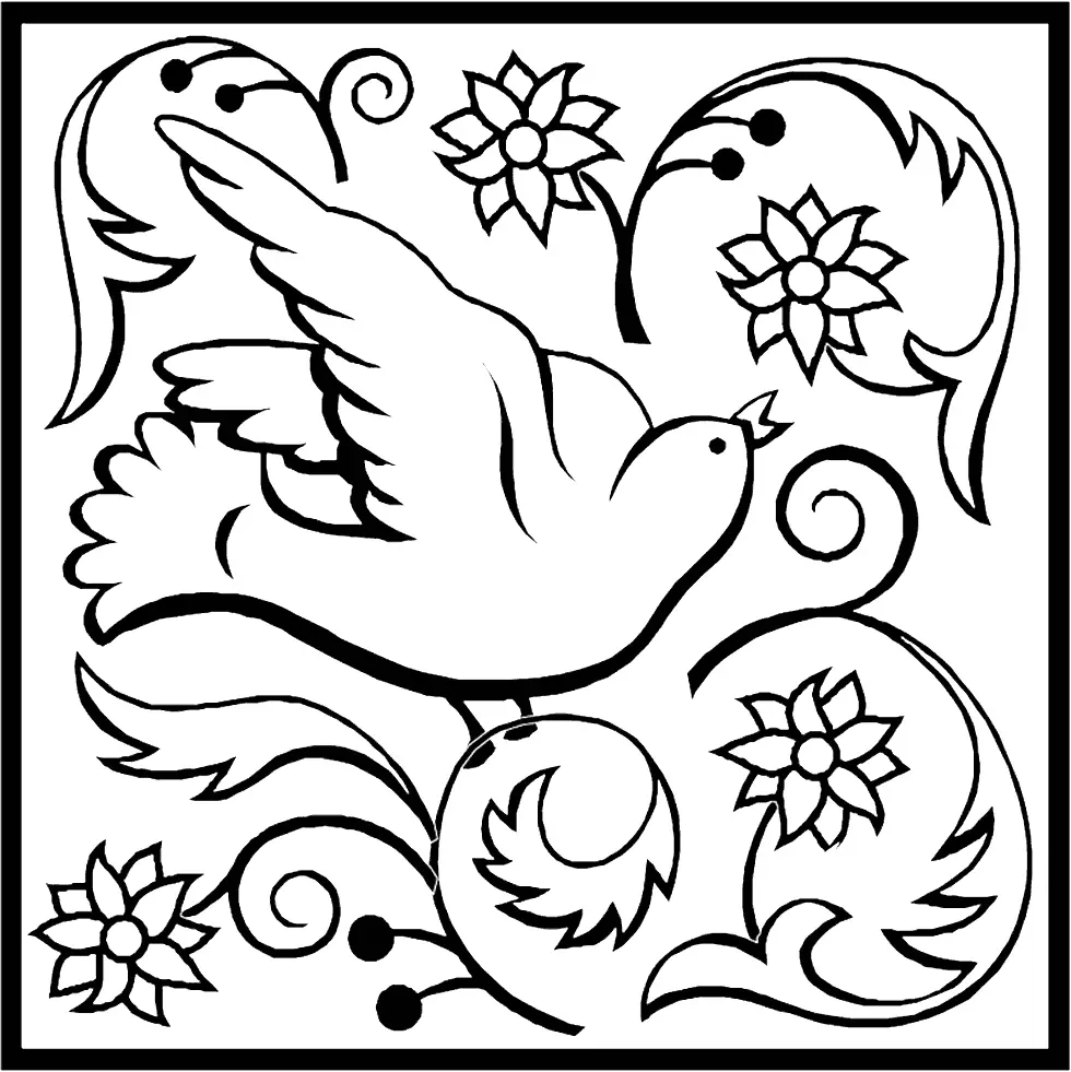 Dove Art Coloring Page
