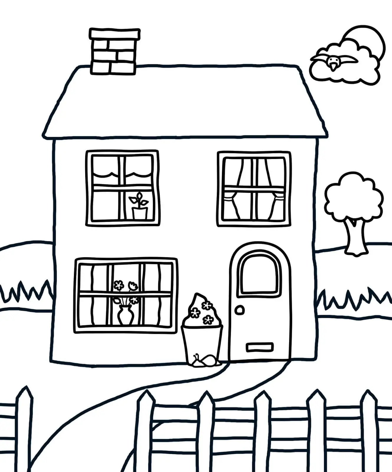 House Coloring Pages