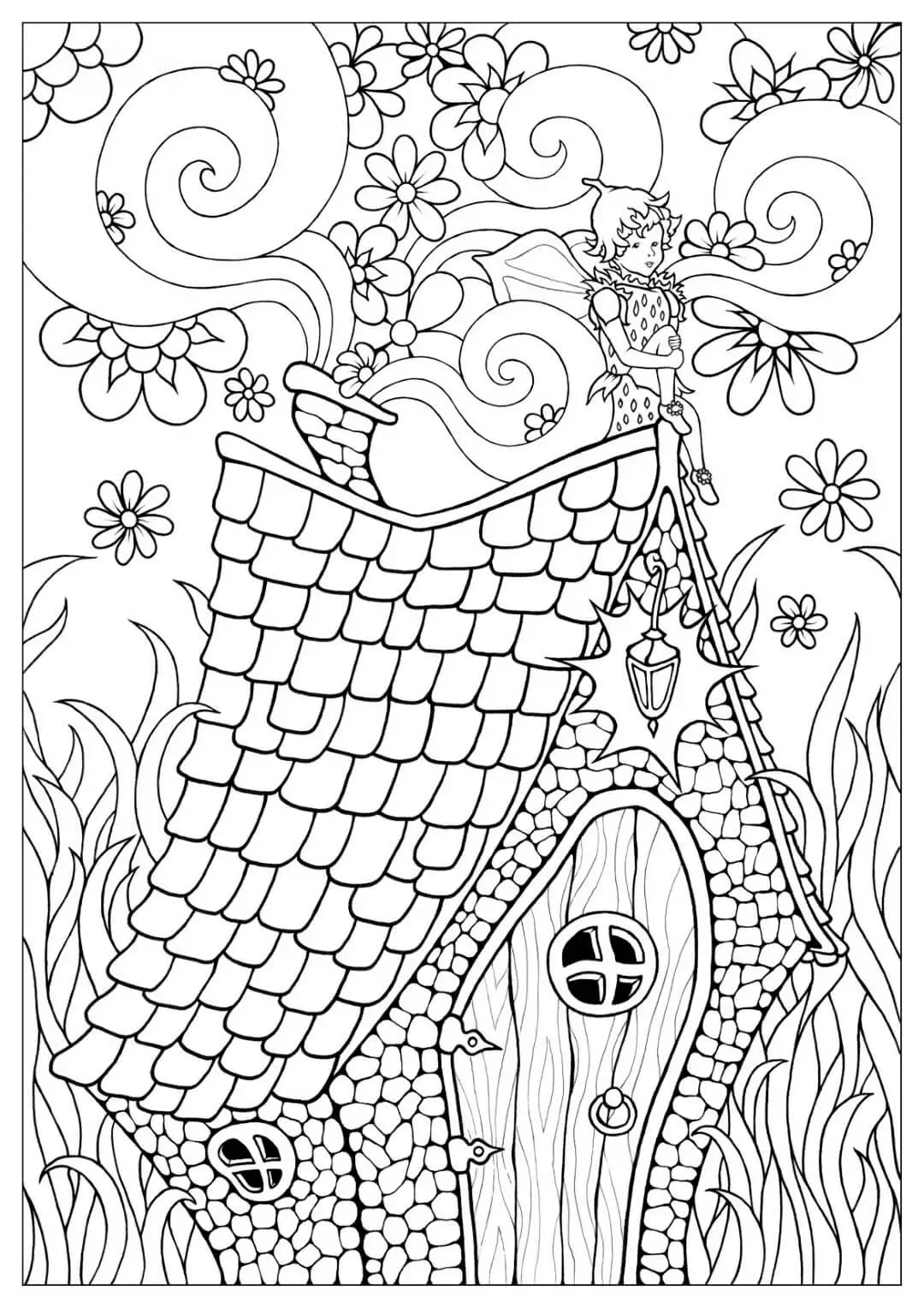 Fairy House Coloring Pages