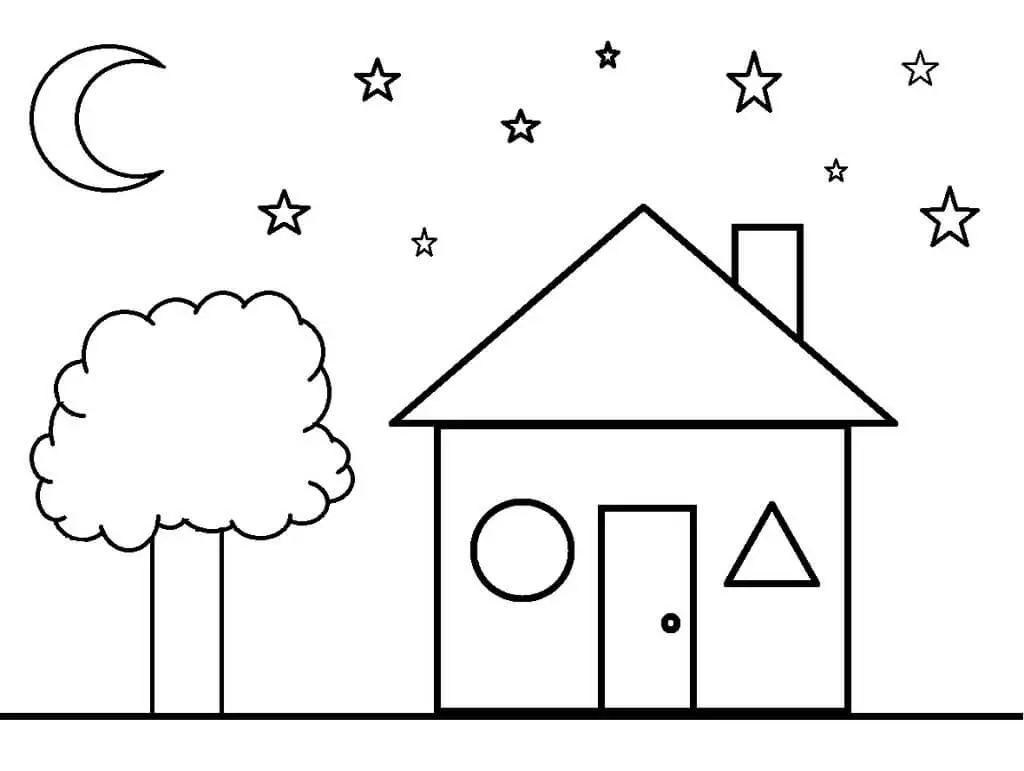 Easy House Coloring Pages2