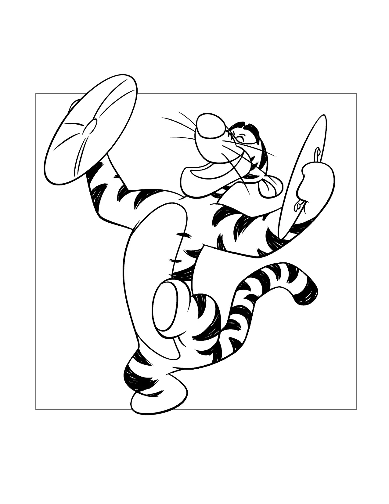 Tigger Play Cymbals Coloring Page
