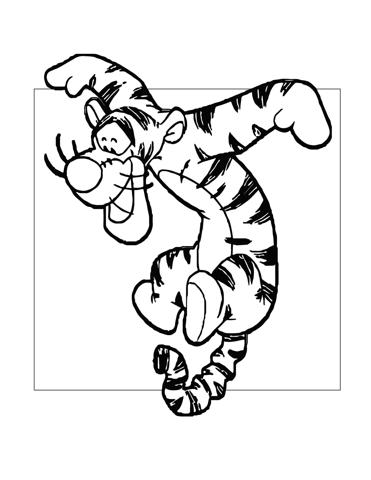 Super Bouncy Tigger Coloring Page