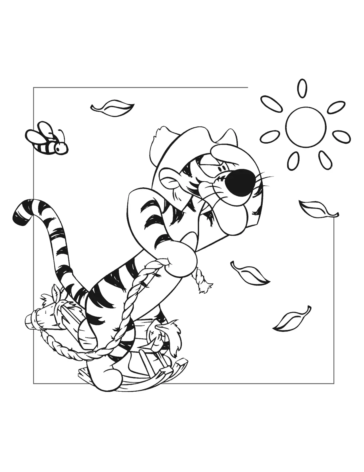 Cowboy Tigger Coloring Page