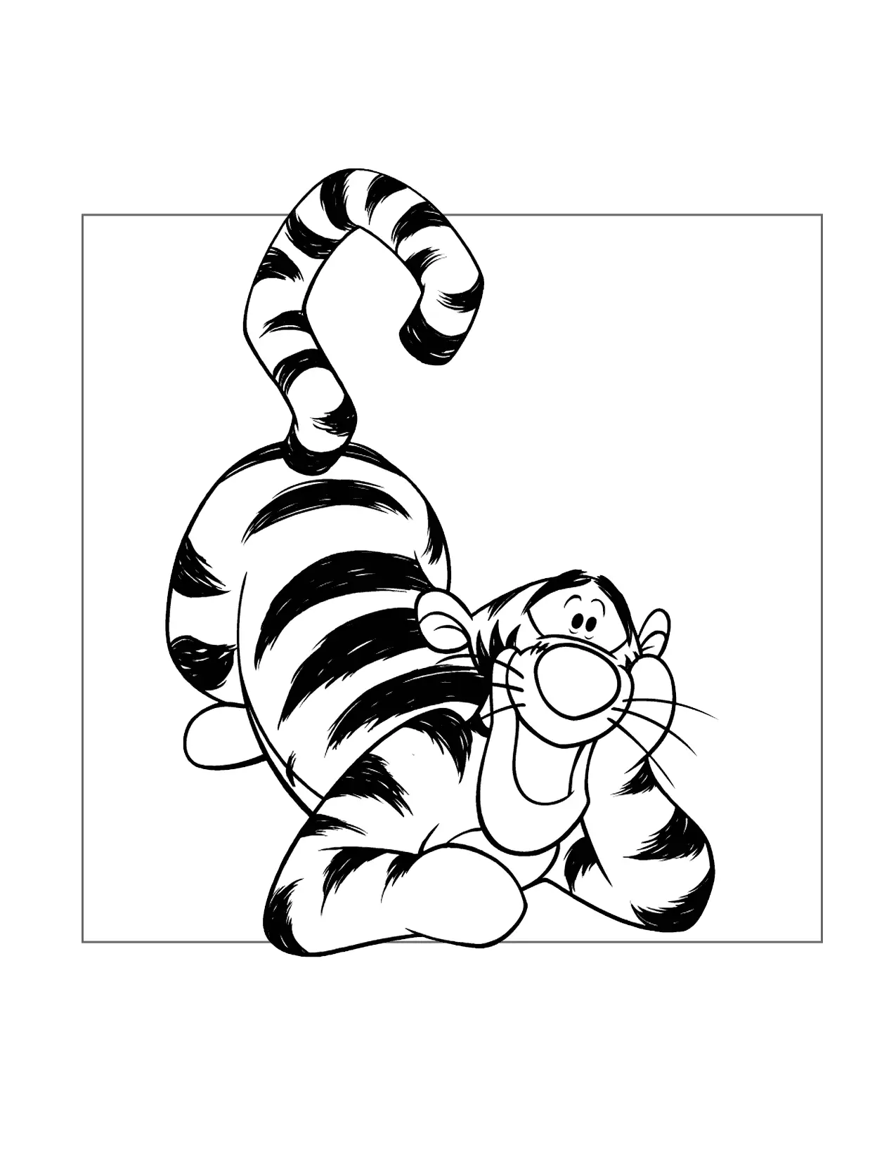 Adorable Tigger Coloring Page
