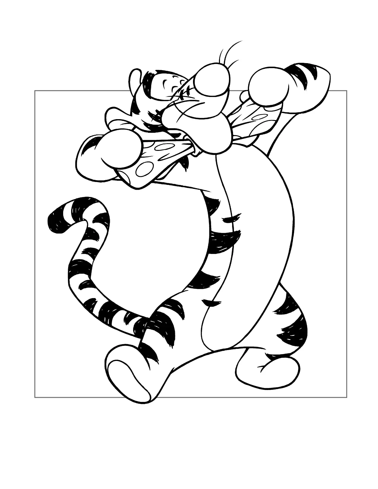 Tigger Wears A Bow Tie Coloring Page