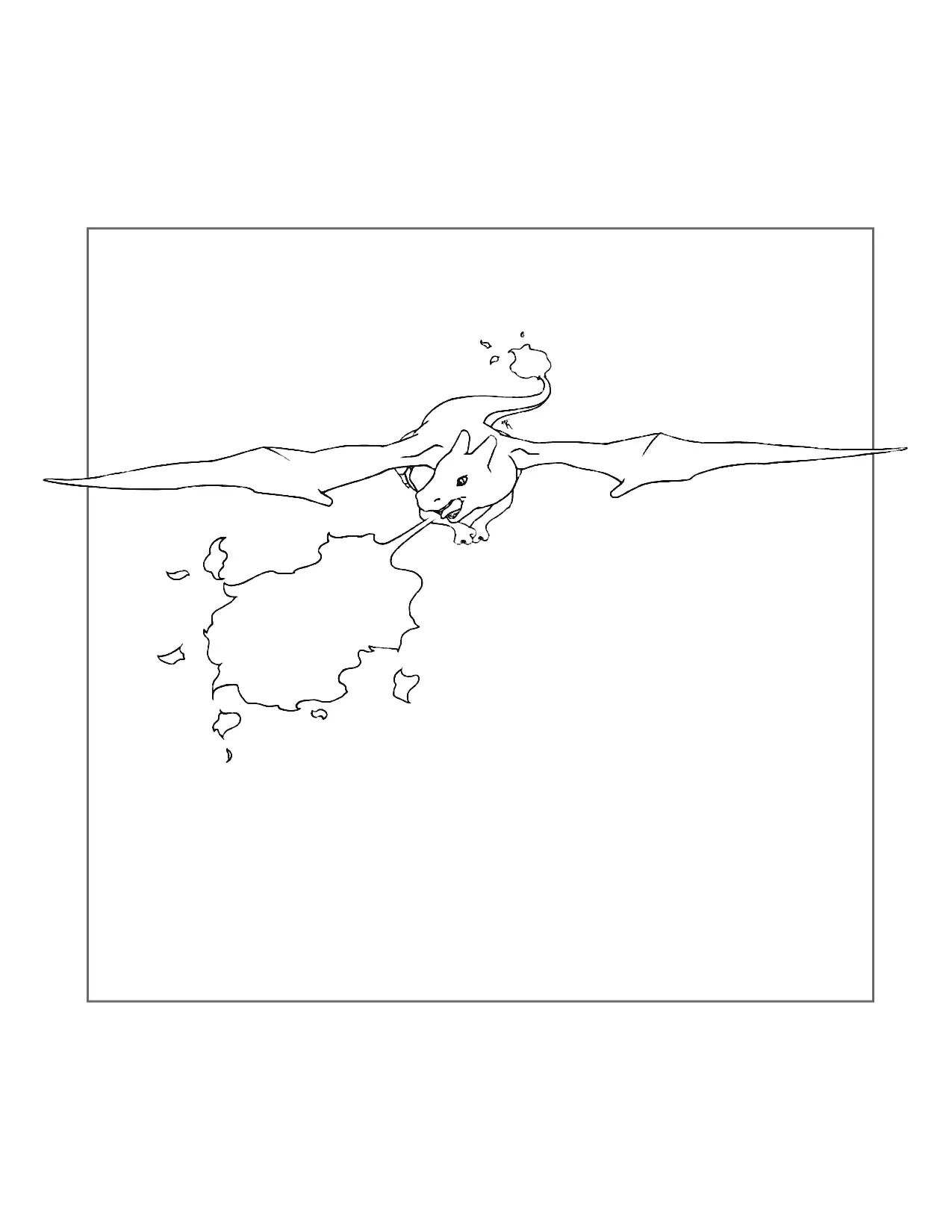 Charizard Breathing Fire Coloring Page