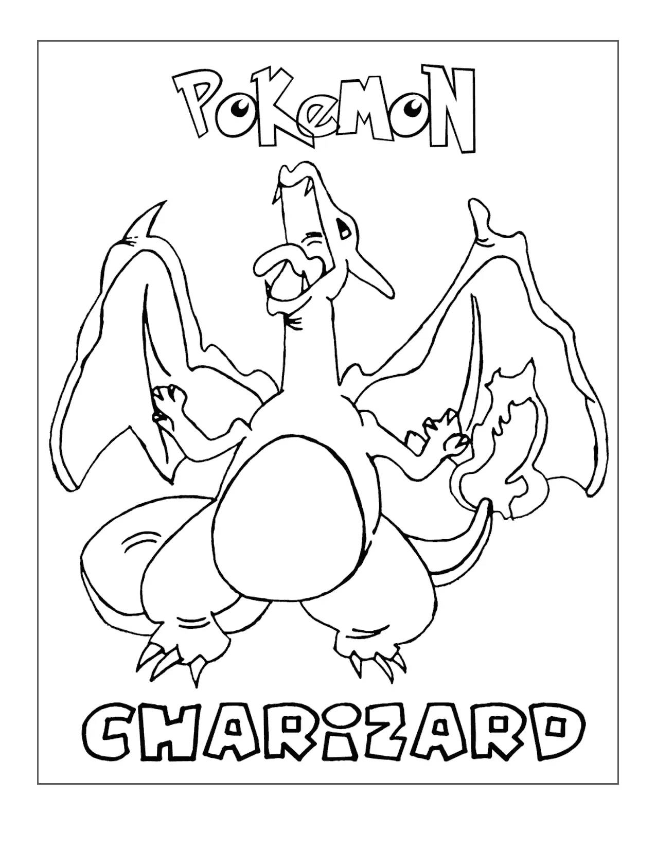 Pokemon Charizard Coloring Page