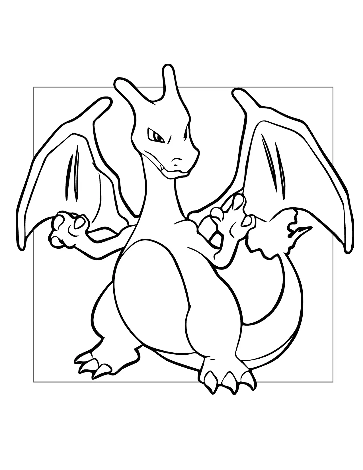 Charizard Big Pokemon Coloring Page