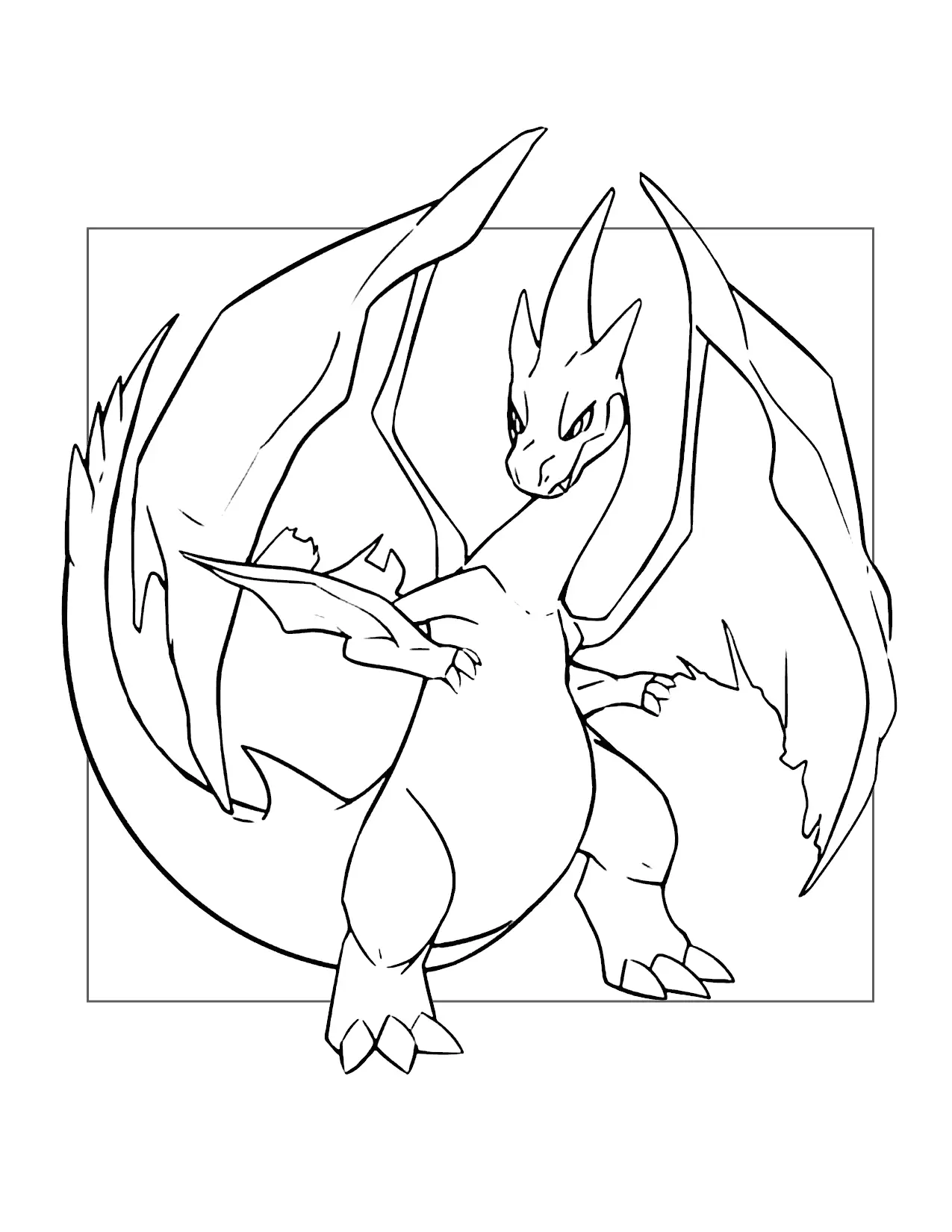 Cool Charizard Pokemon Coloring Page