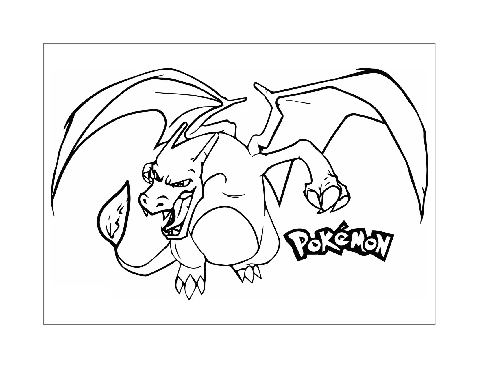 Cool Charizard Coloring Page