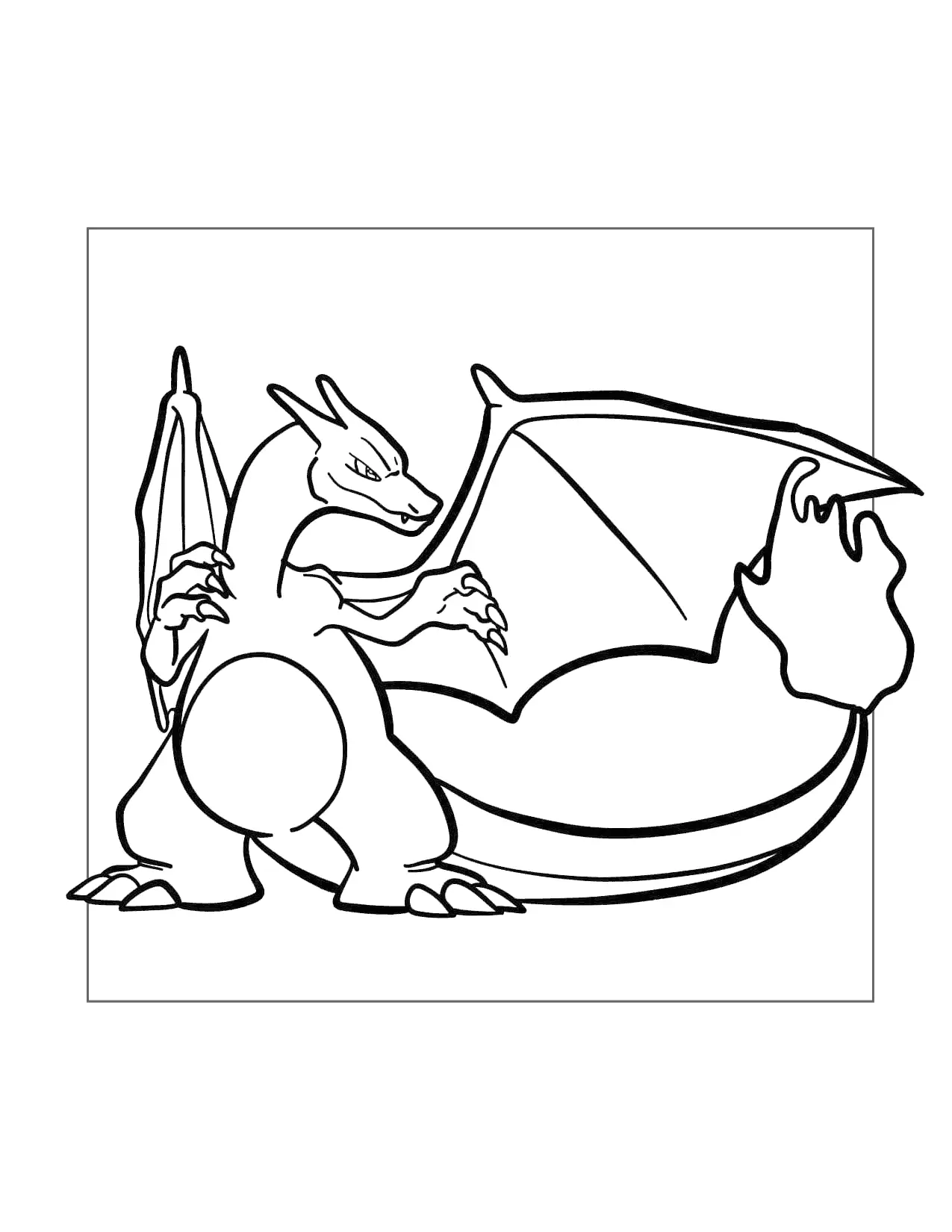 Charizard Printable Coloring Page