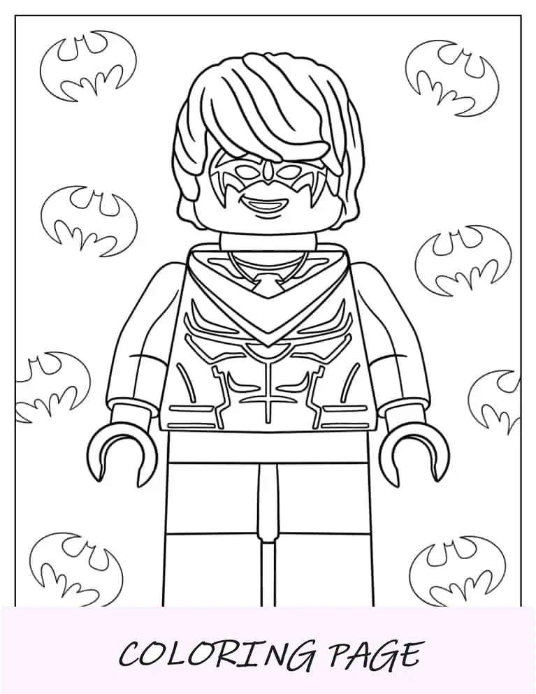Personaje Lego Nightwing Para Colorear