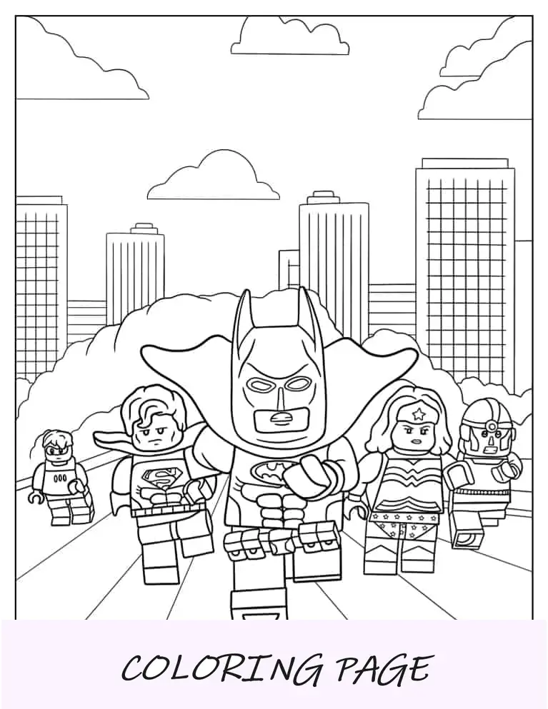 Lego Liga De La Justicia Para Colorear