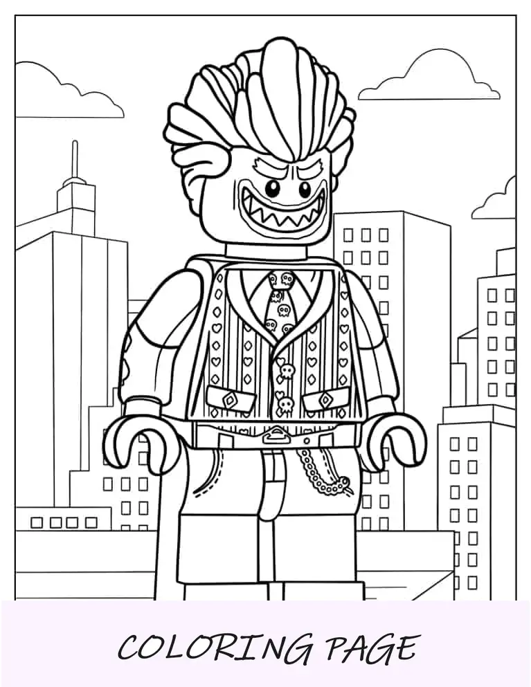 Lego Joker Para Colorear