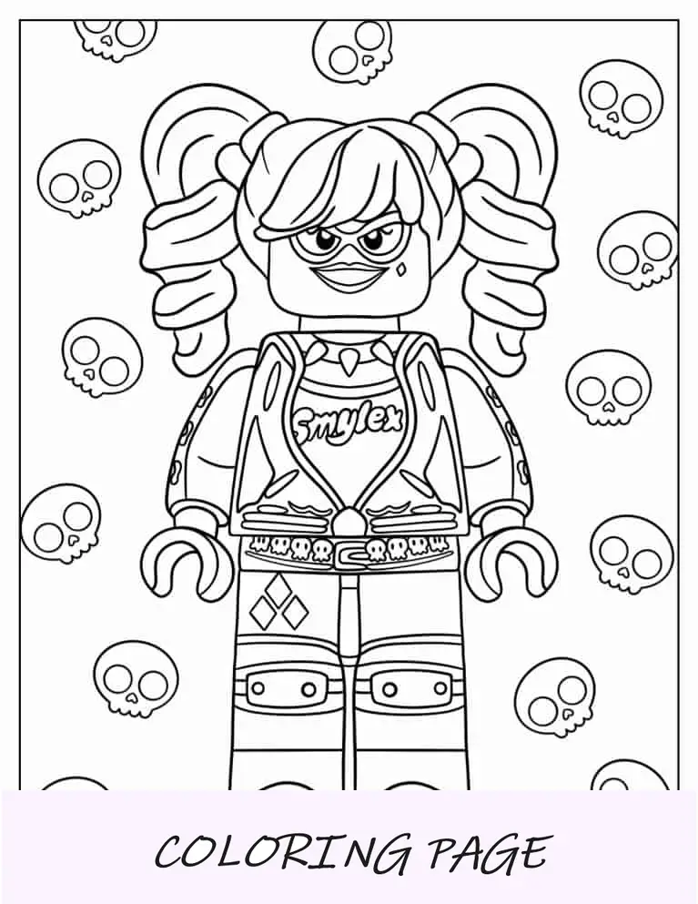 Lego Harley Quinn Para Colorear