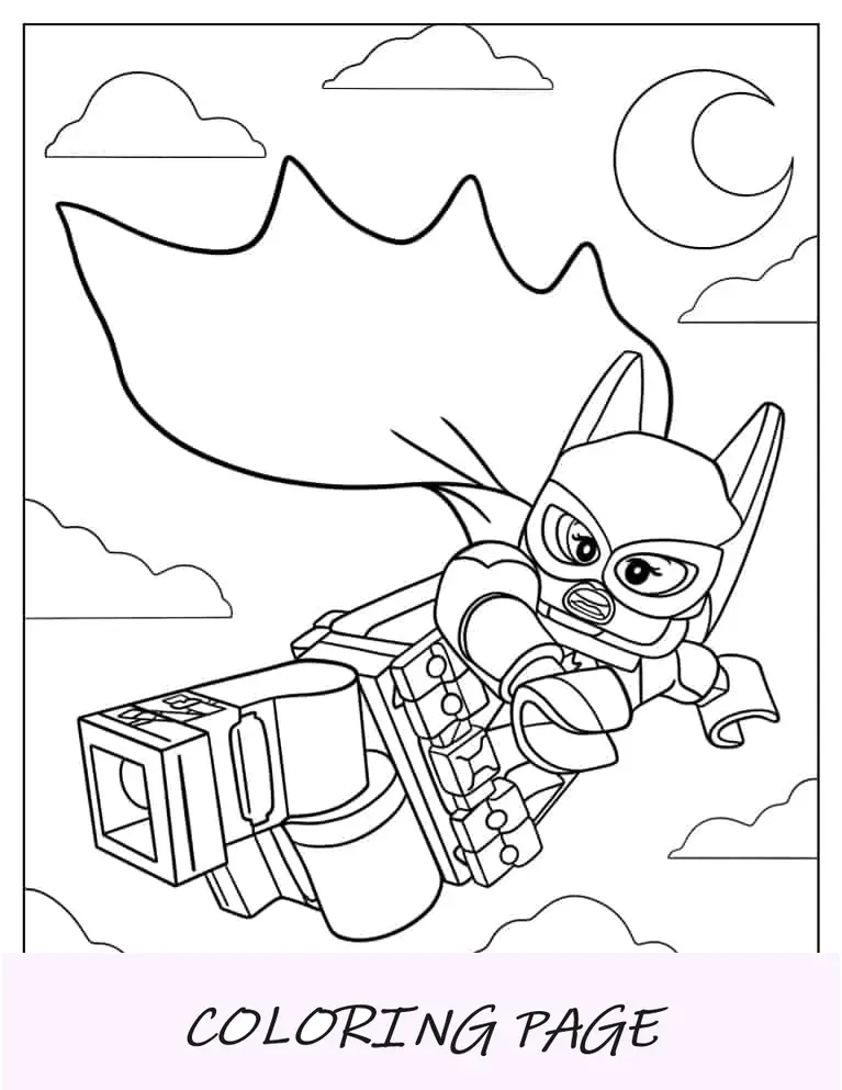 Lego Catwoman Luchando Contra El Crimen Para Colorear