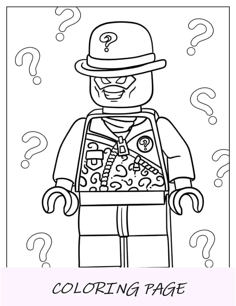 Página para colorear de Lego Acertijo