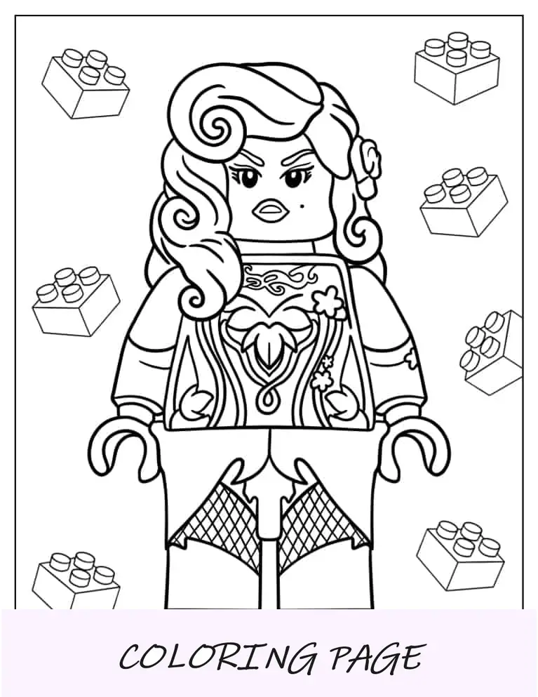 Página para colorear de Lego Hiedra Venenosa