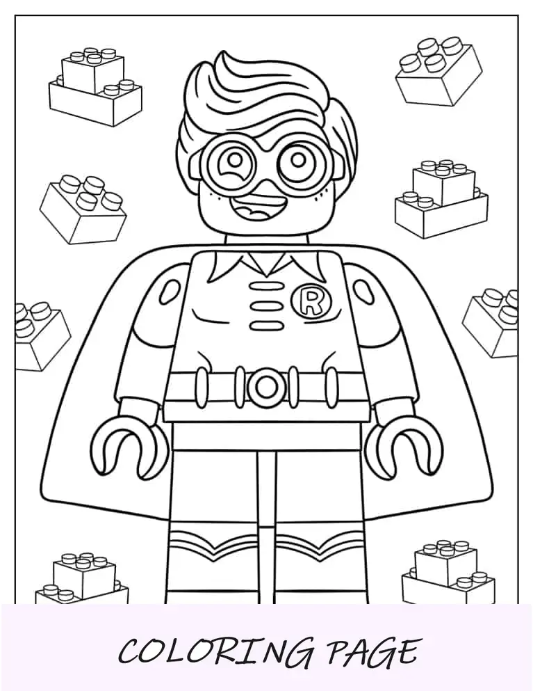 Lego Robin Página para colorear