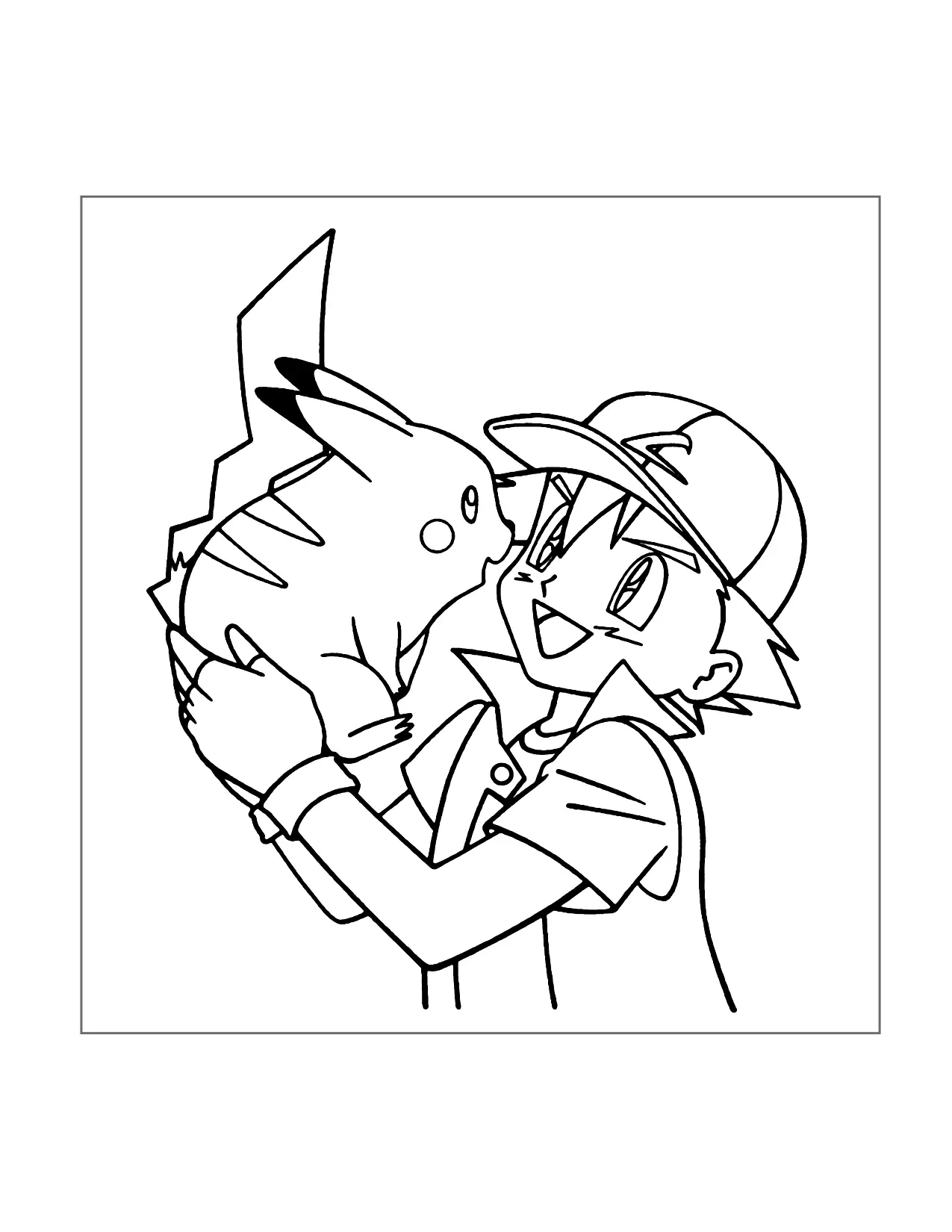 Ash And Pikachu Coloring Pages