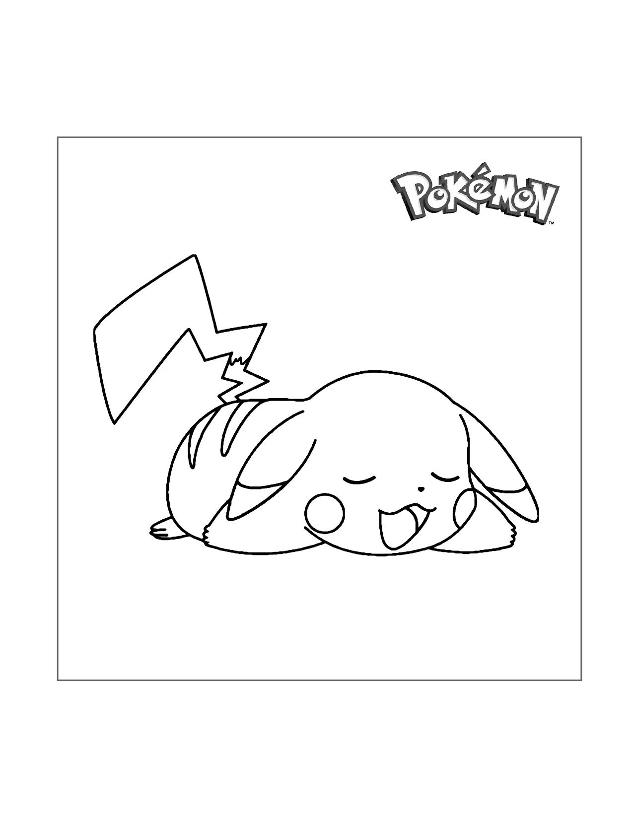 Sleepy Pikachu Coloring Pages