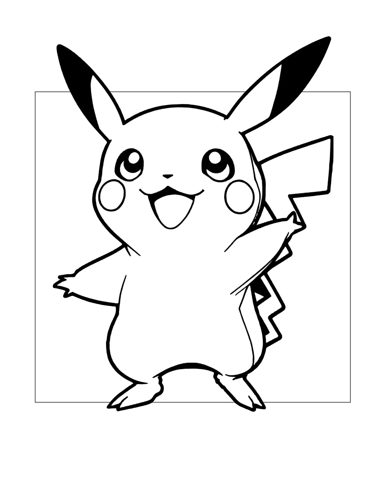 The Cutest Pikachu Coloring Page