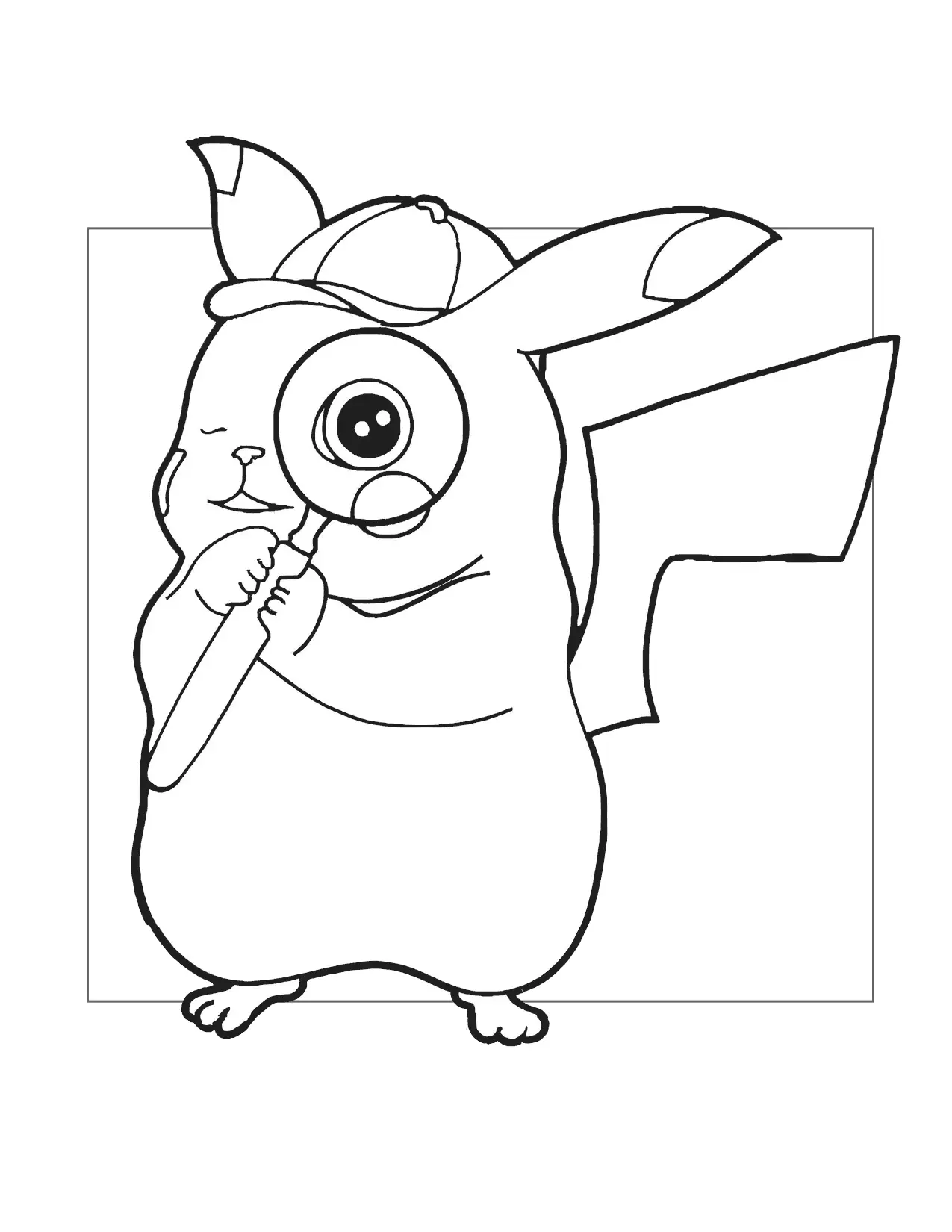 Detective Pikachu Coloring Page