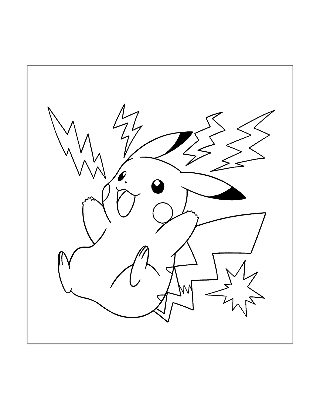Pikachu Pokemon Coloring Page