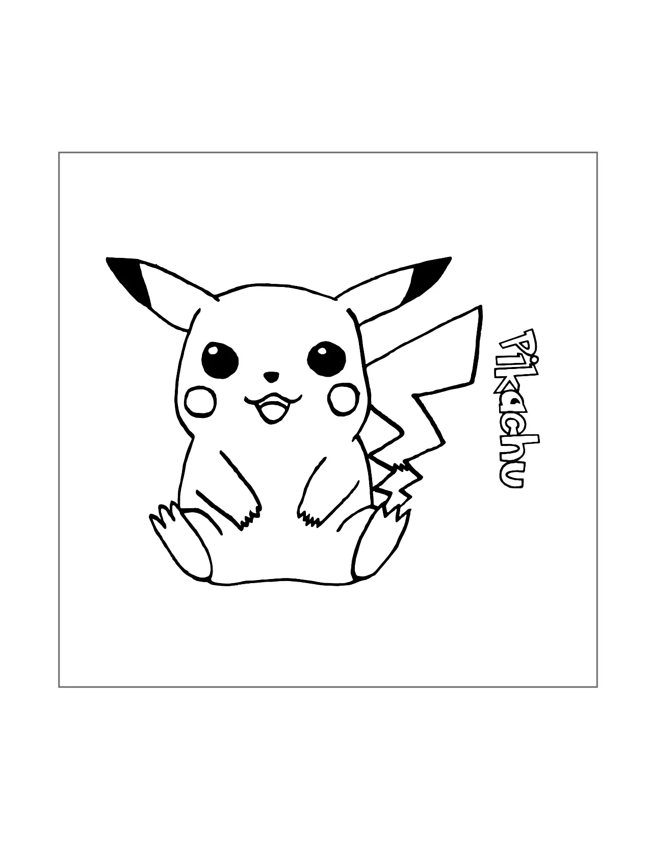 Pikachu Coloring Page