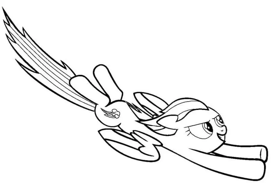 Rainbow Dash Swoops Coloring Page