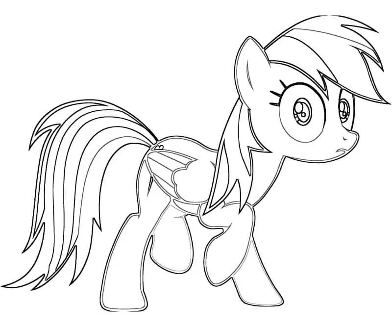 Rainbow Dash Outline Coloring Page
