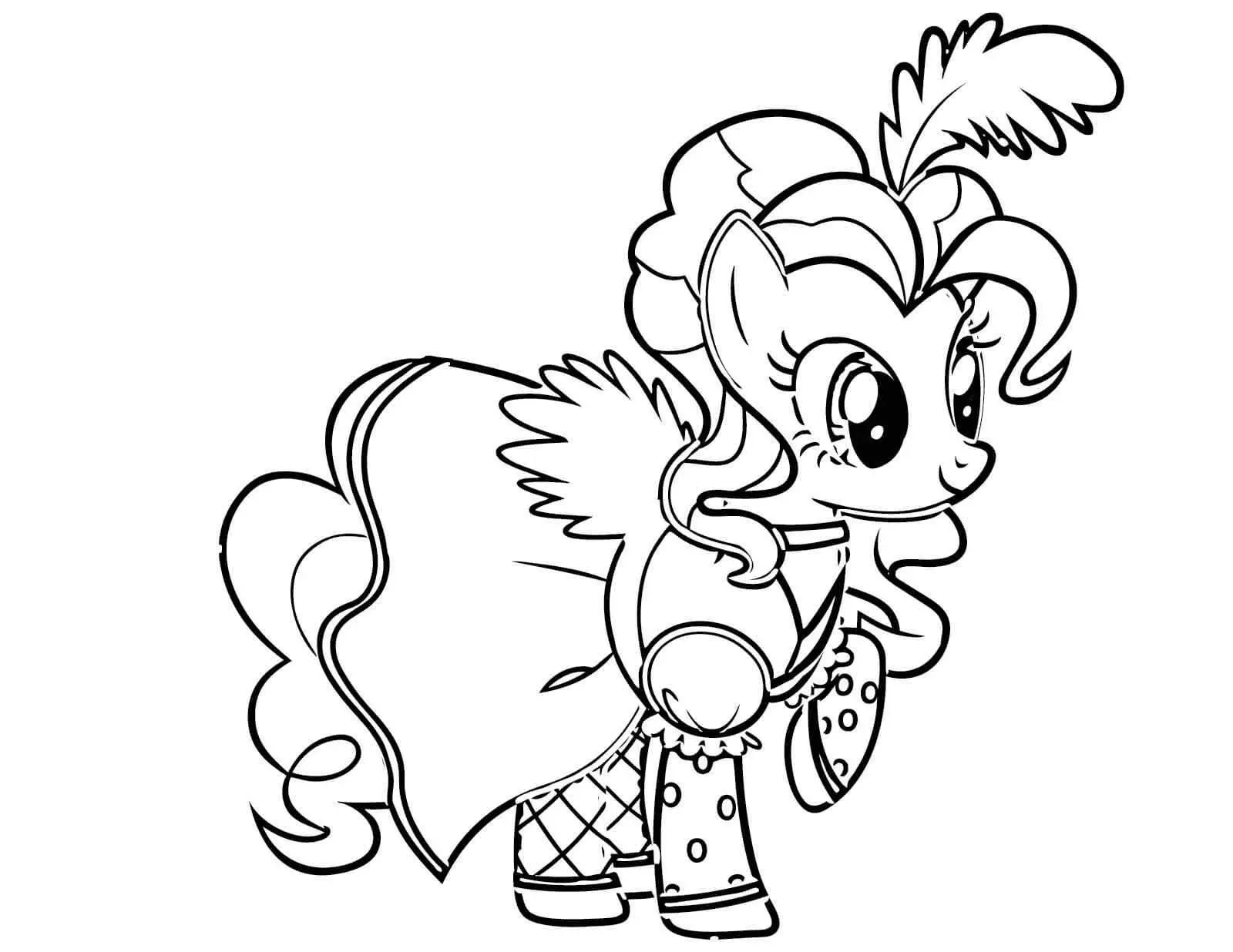Rainbow Dash Dresses Up Free Mlp Coloring Pages
