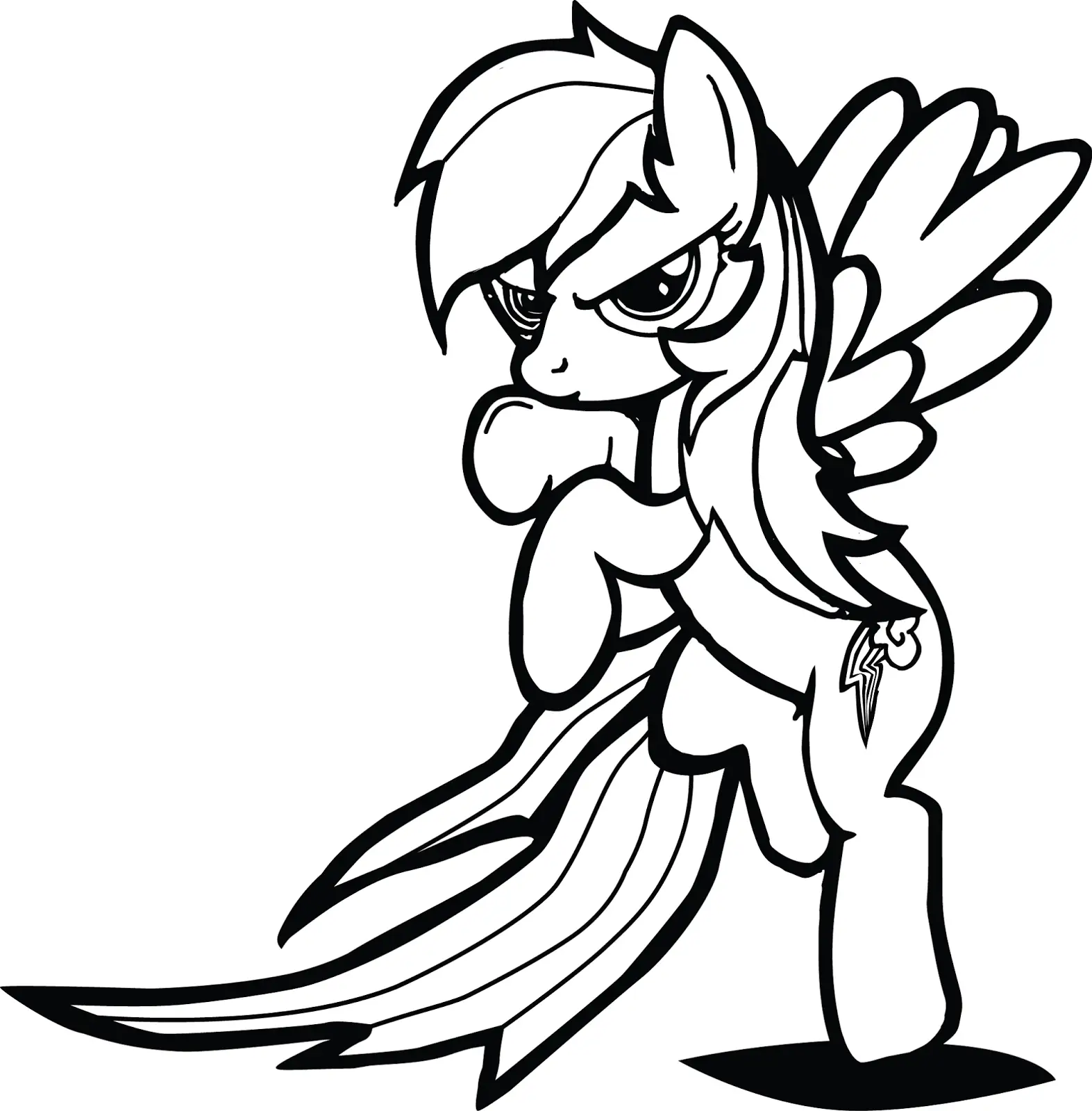 Laughing Rainbow Dash Mlp Coloring Pages