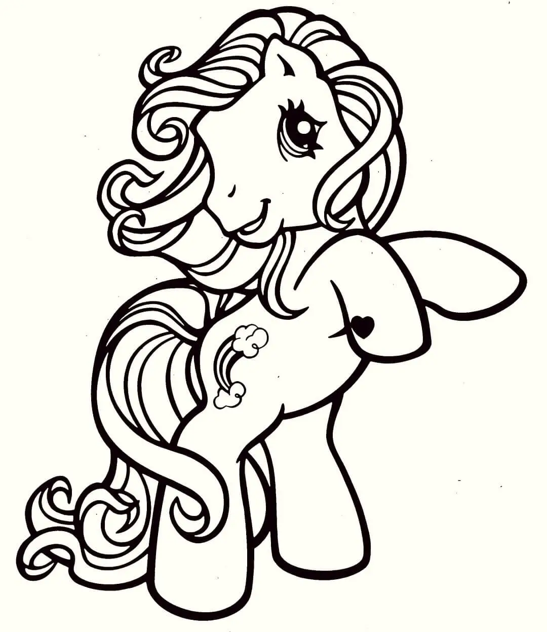 Retro Rainbow Dash Coloring Pages