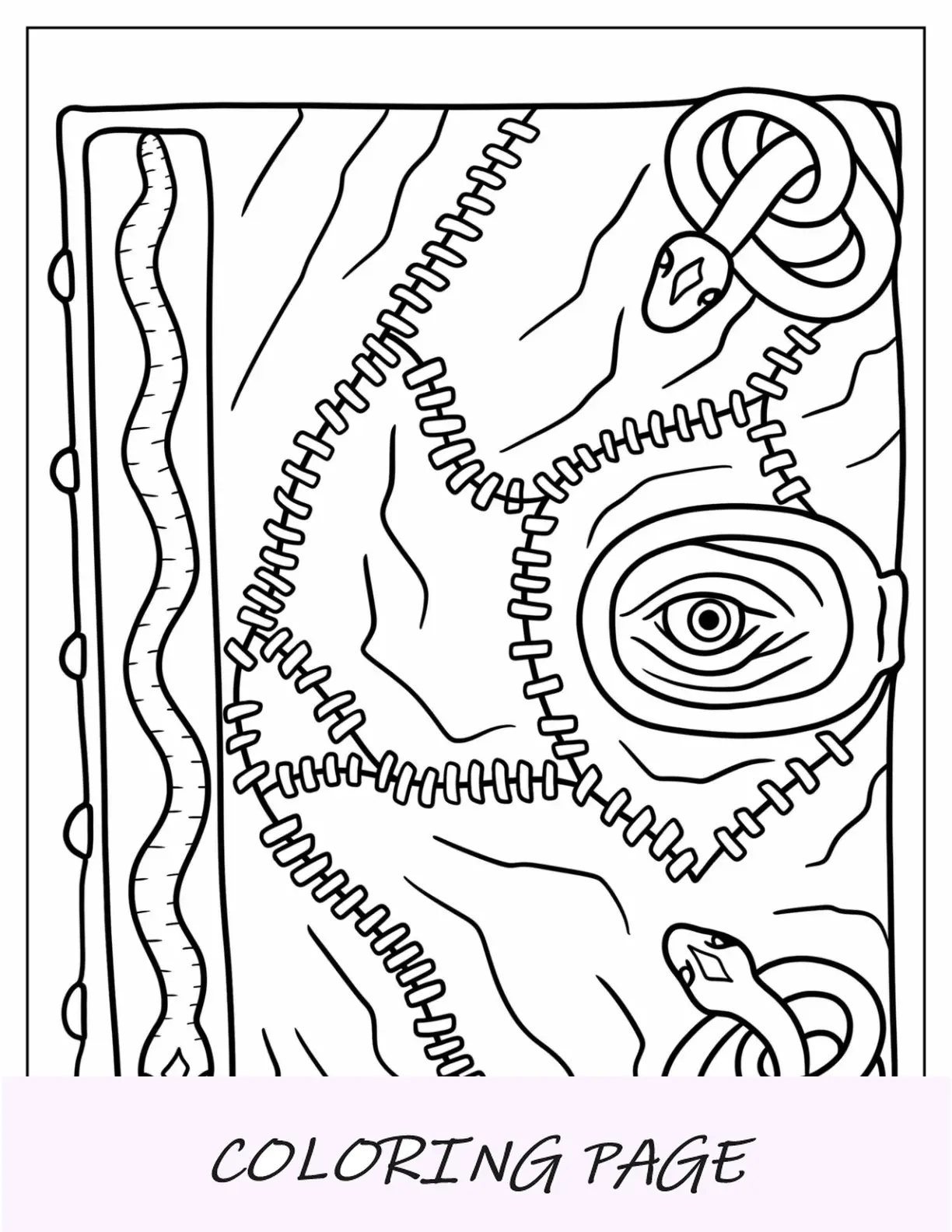 Página detalhada para colorir de Hocus Pocus do livro de feitiços