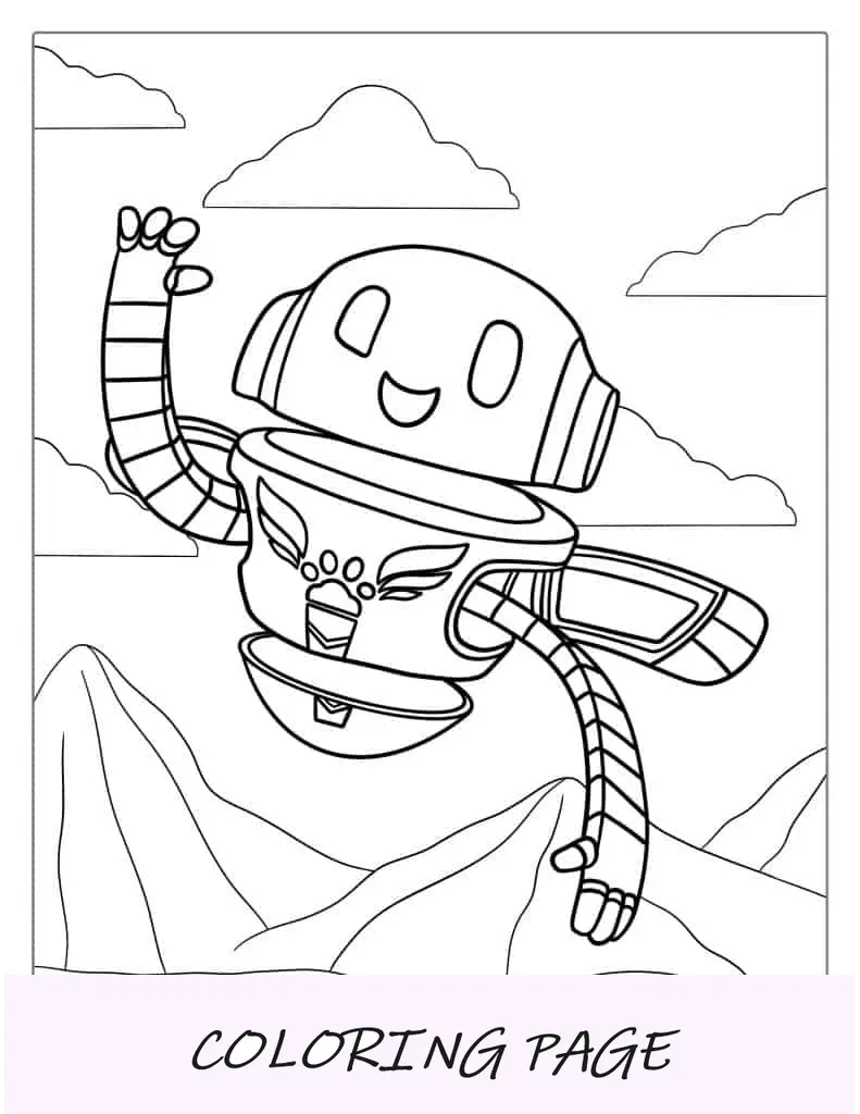 Imagem para colorir do robô PJ