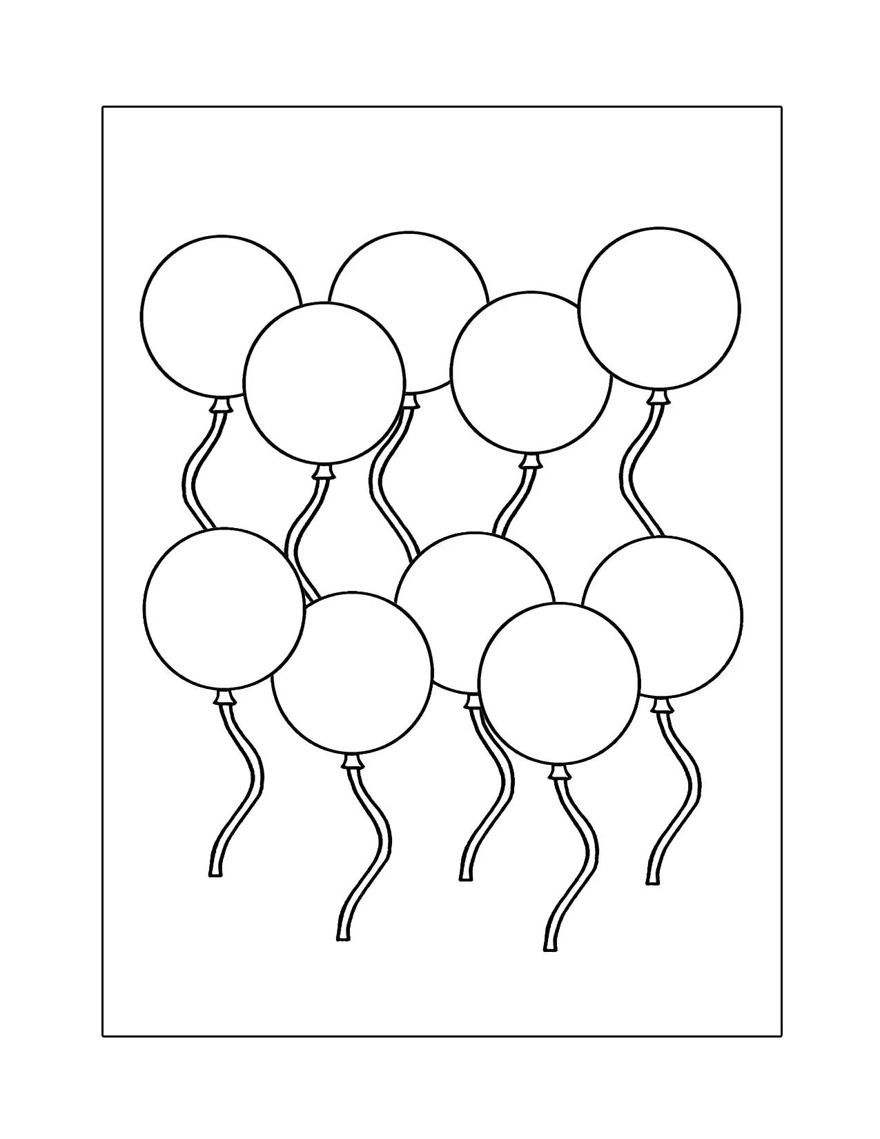 Balloons Coloring Page