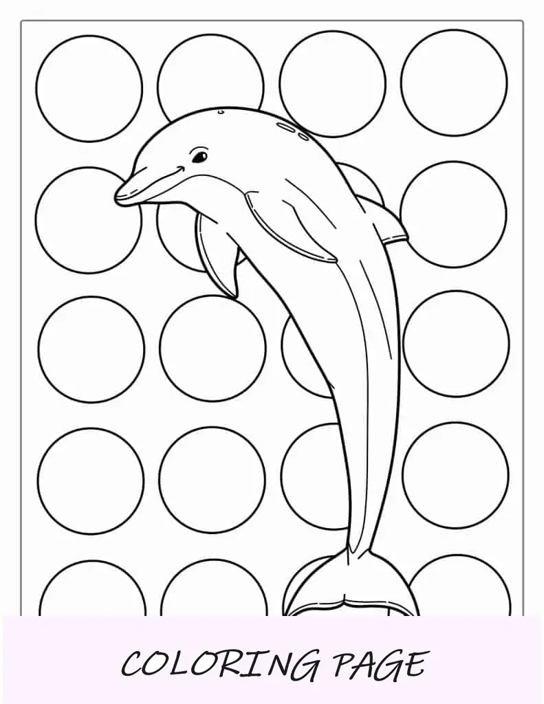 Página para colorear del delfín mular común