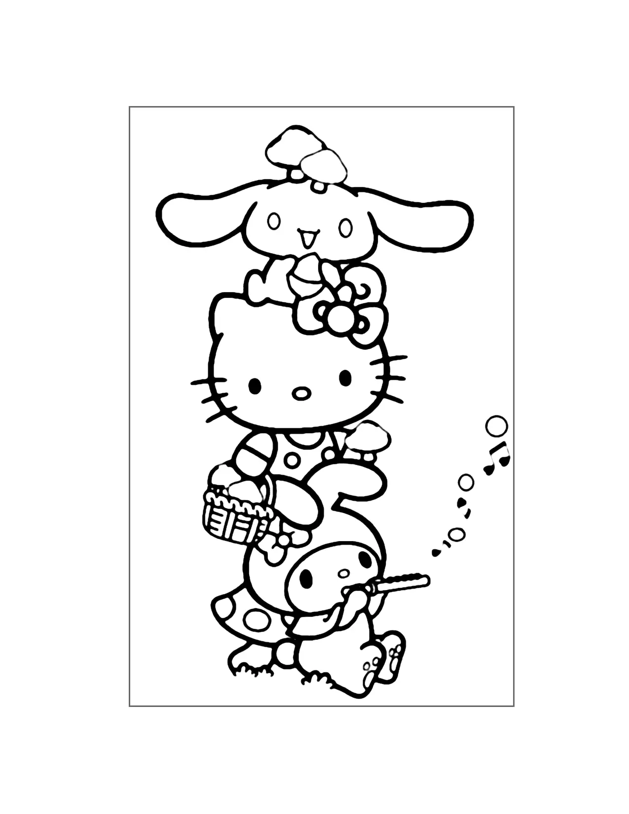 Cutest Sanrio Coloring Page