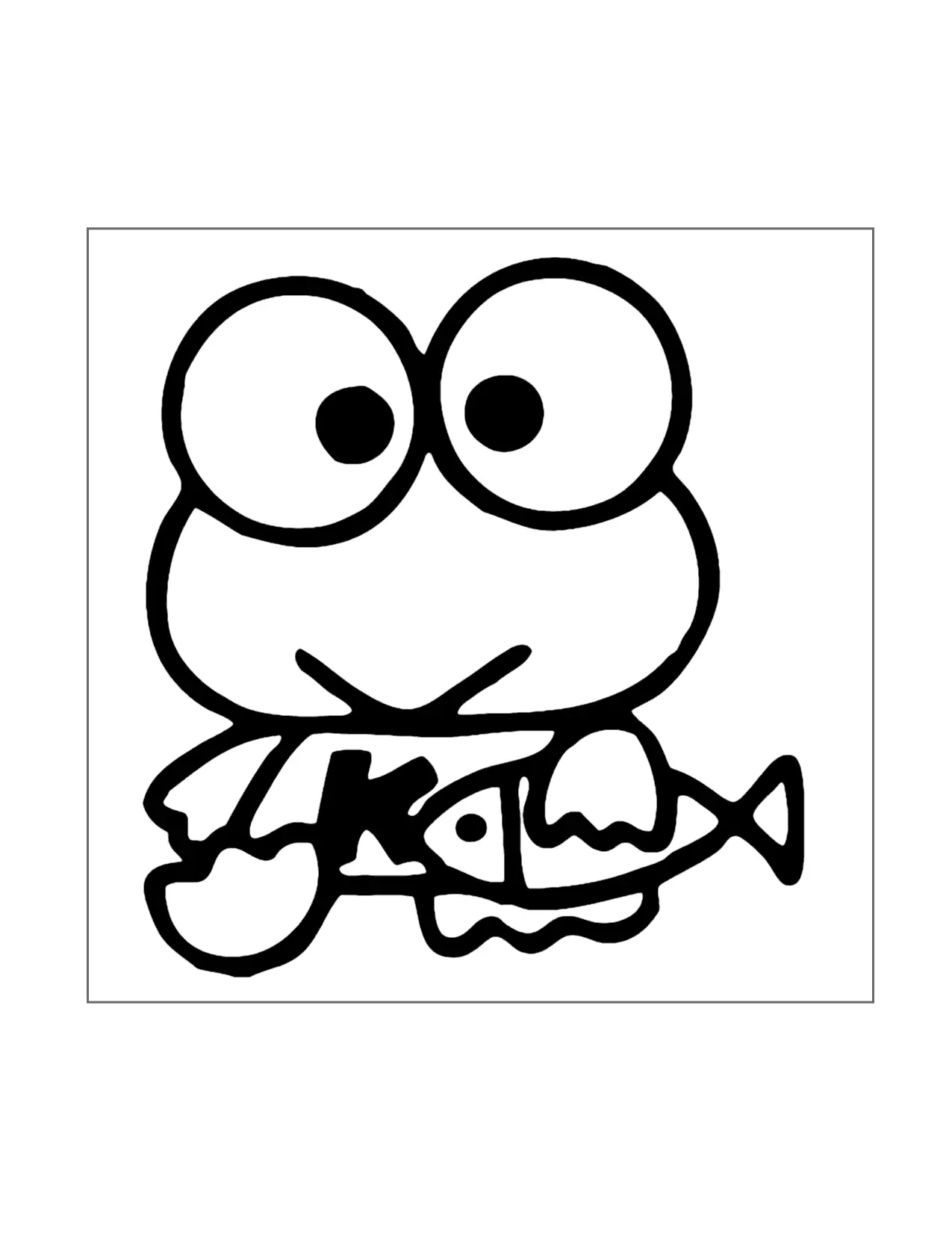 Keroppi Sanrio Coloring Page