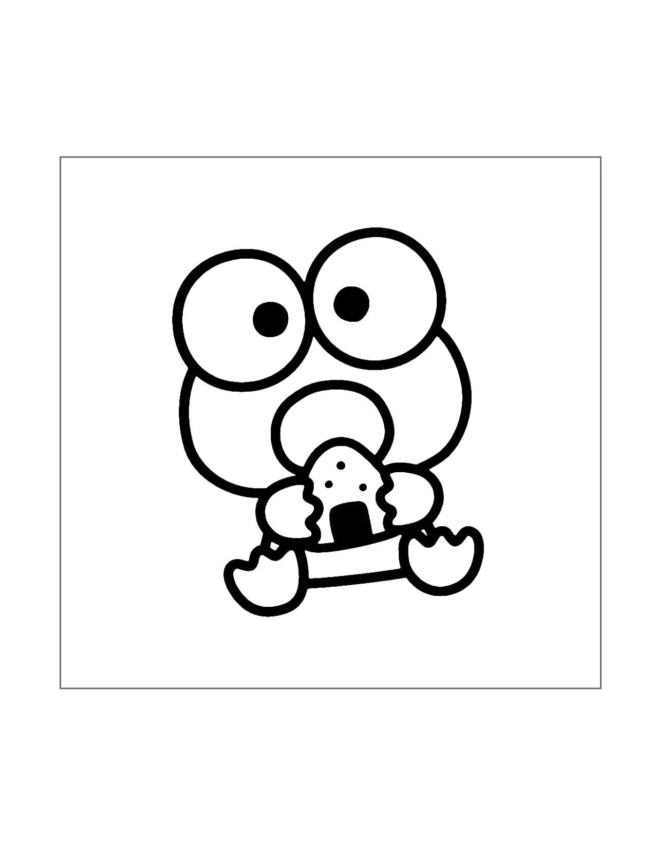 Cute Keroppi Coloring Page