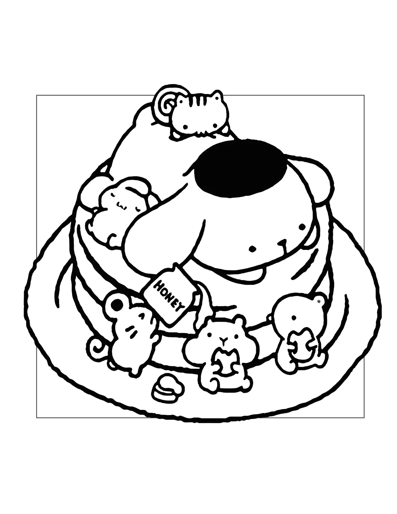 Pompompurin And Friends Coloring Page